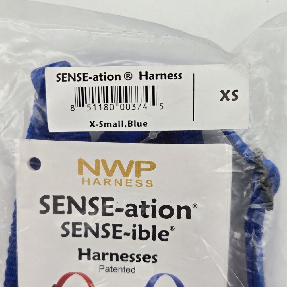 SENSE-ation No Pull Dog Trainer Walking Harness XS Blue Nylon Adjustable Pet - Picture 3 of 5